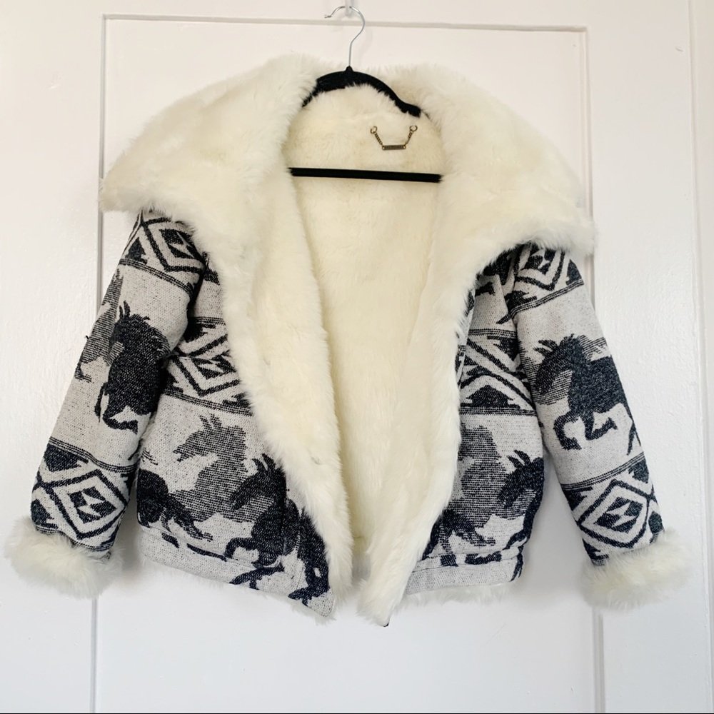 Capulet Crazy Horse Jacquard Fur lined Jacket S - Picture 6 of 8